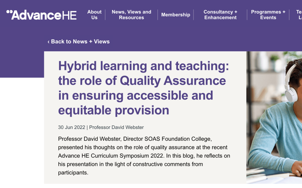 Quality Assurance and Learning&nbsp;Technology